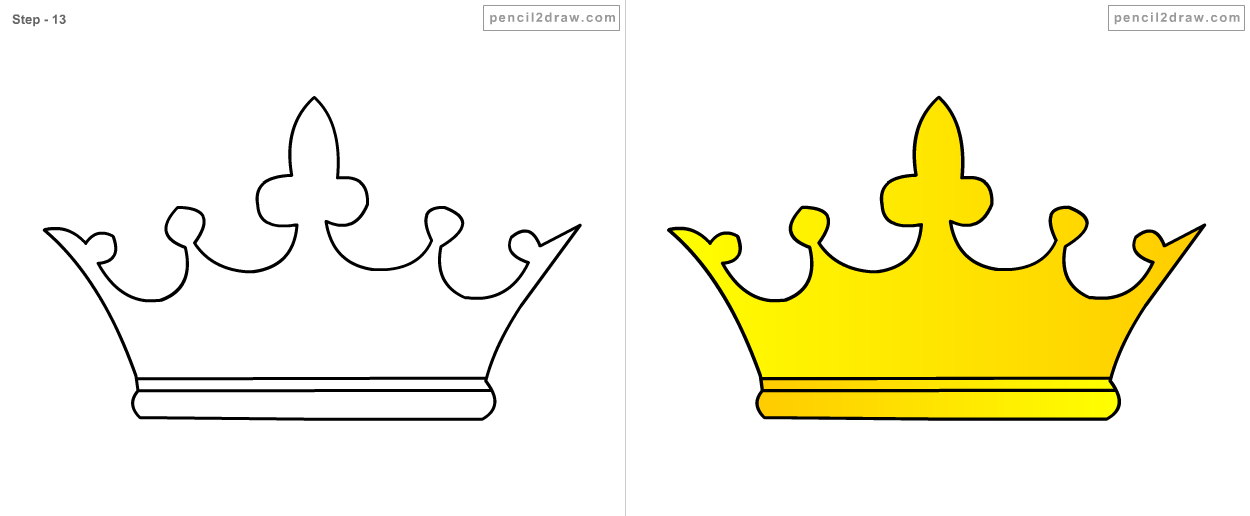 Как легко нарисовать корону