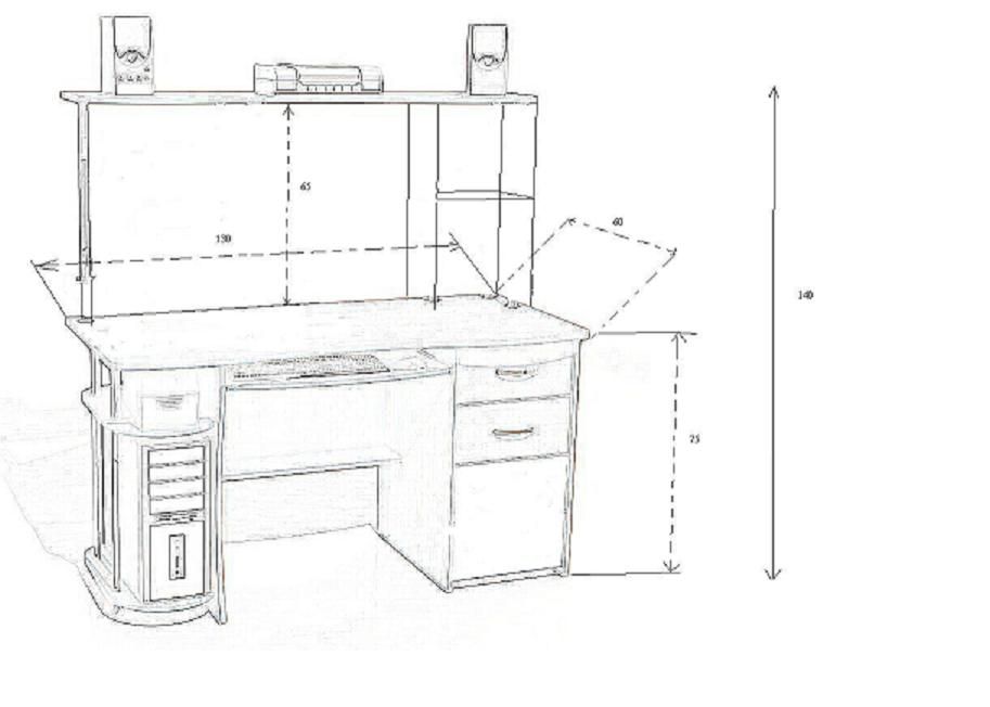 Как нарисовать эскиз стола