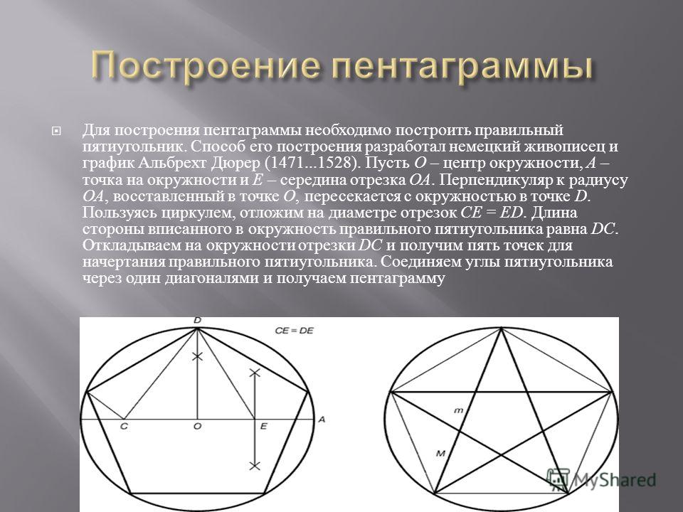 5 угольник в окружности