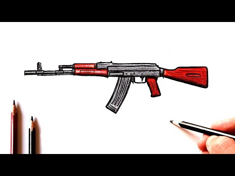 Видео как рисовать автомат