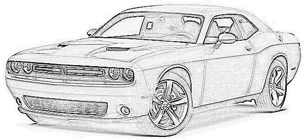 Рисунок dodge challenger