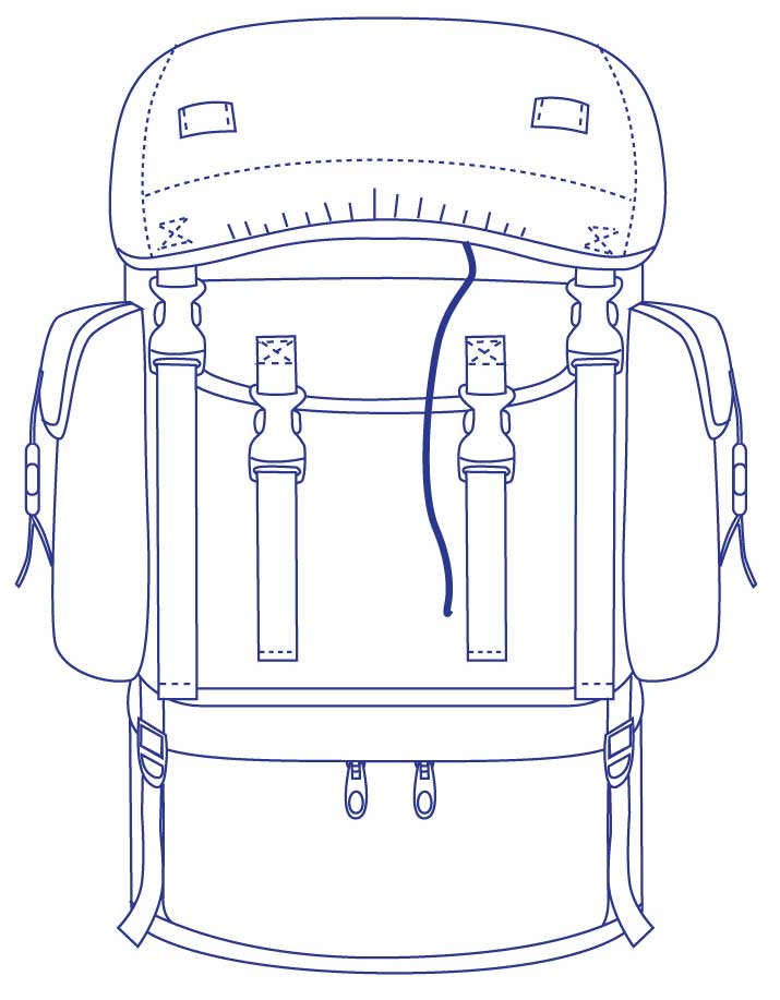 Как нарисовать рюкзак походный