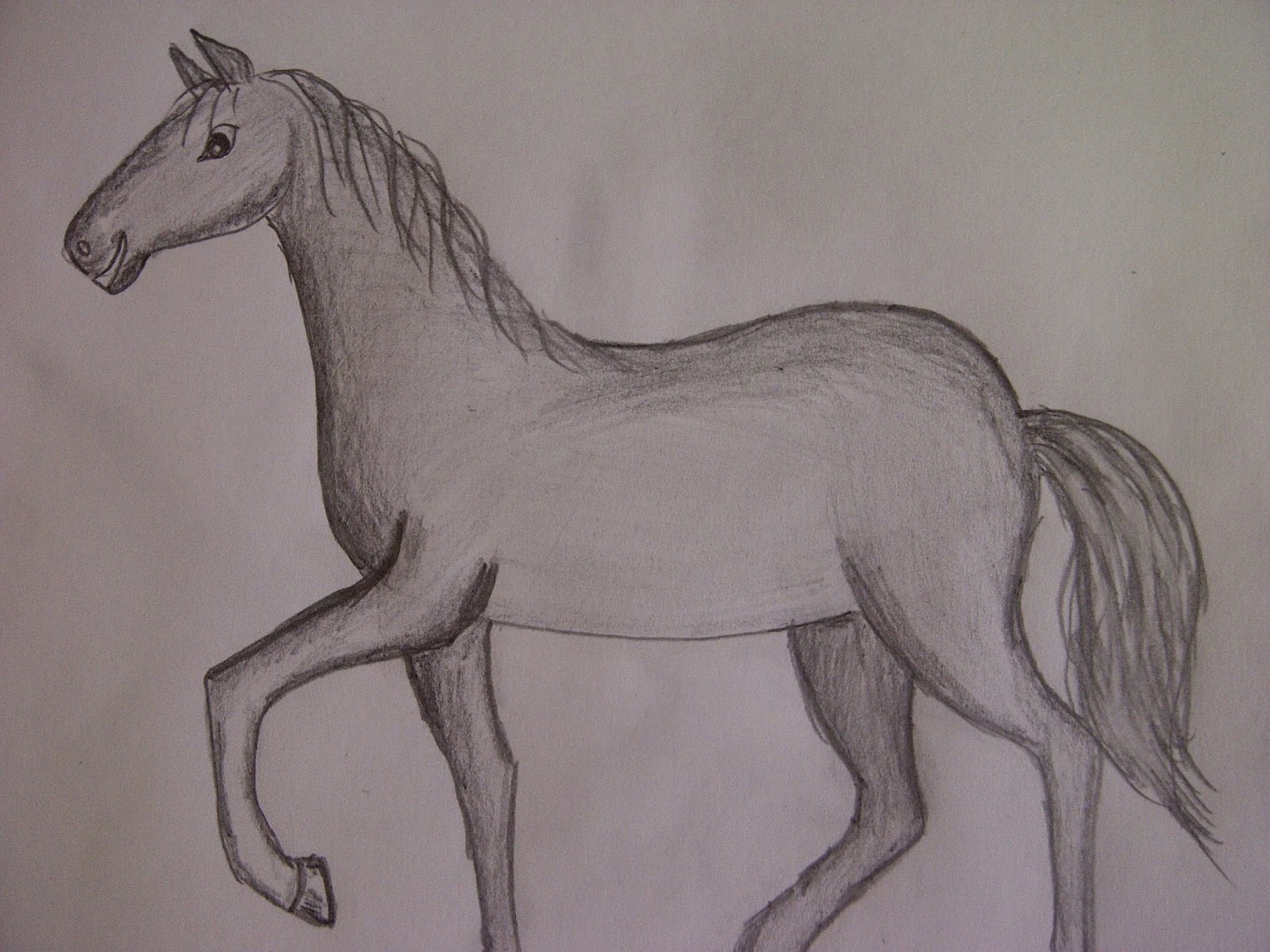 Очень легкий рисунок лошади