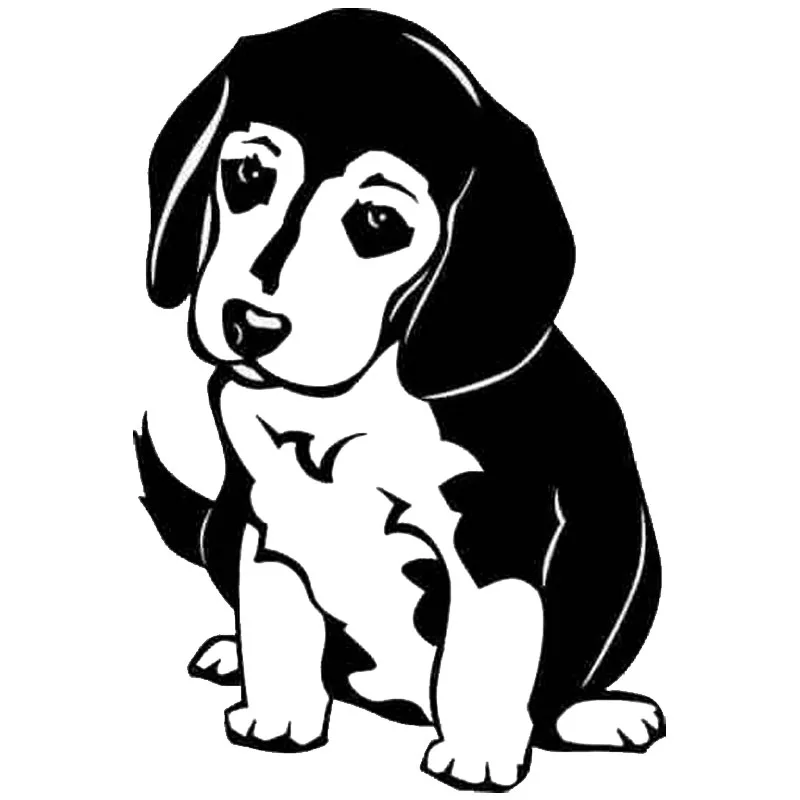 10 3 15 2CM Beagle Puppy Dog Vinyl Decal Cute Reflective Car Stickers Car Styling Decoration