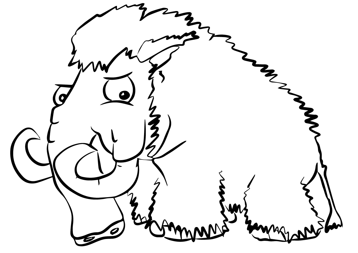 mammoth coloring page