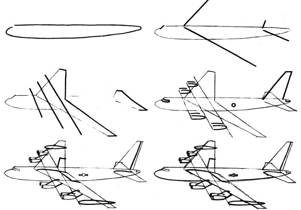 Как нарисовать самолет в средней группе