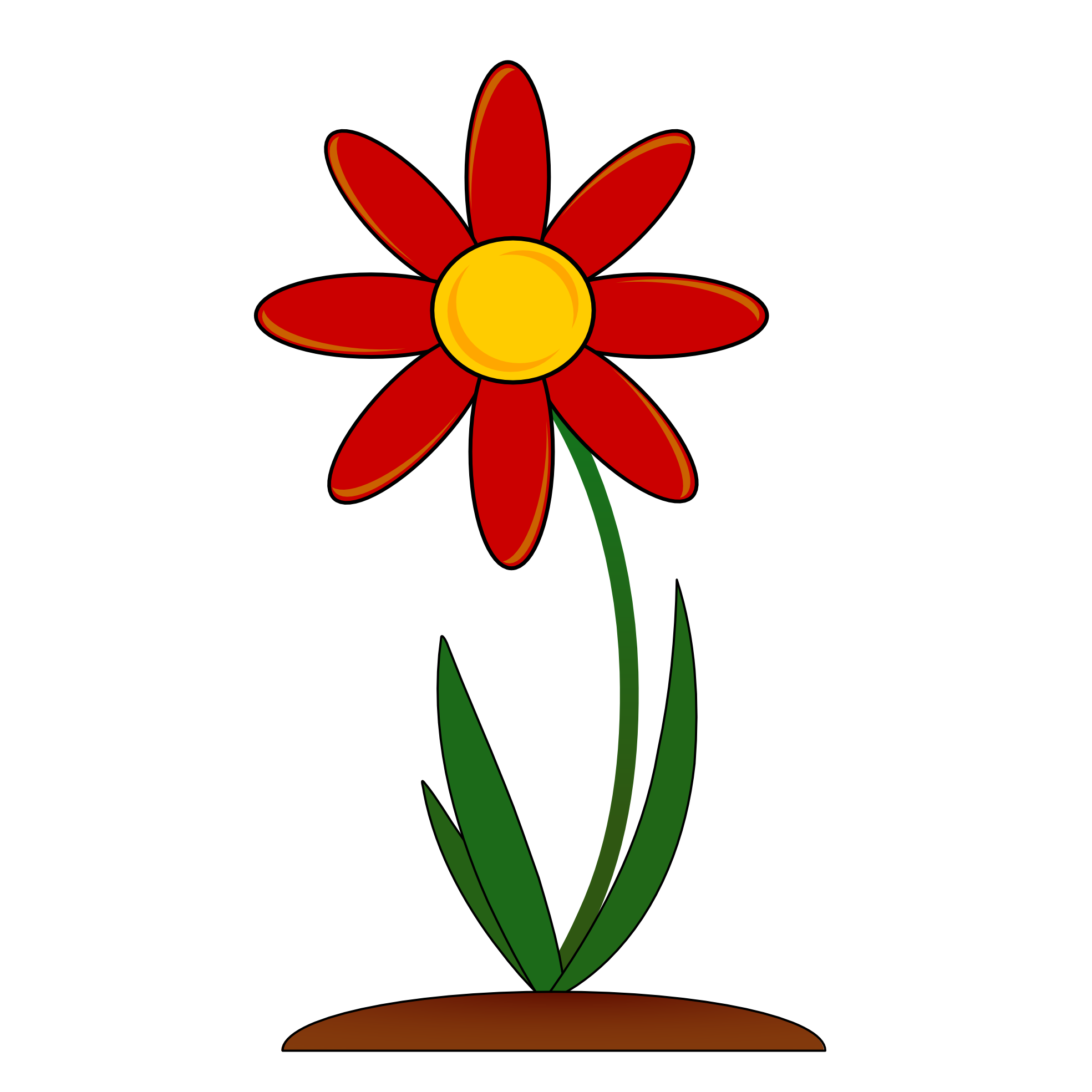 картинка красный цветок для детей