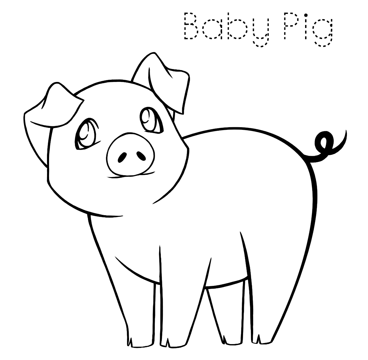 Baby Pig Coloring Pages