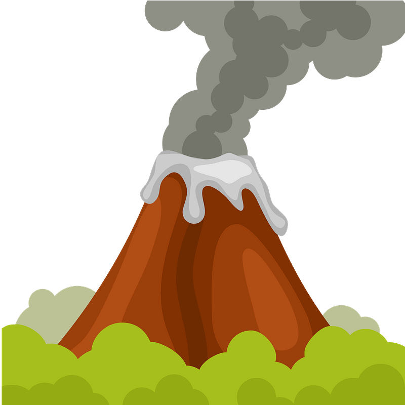 Макет вулкана нарисовать