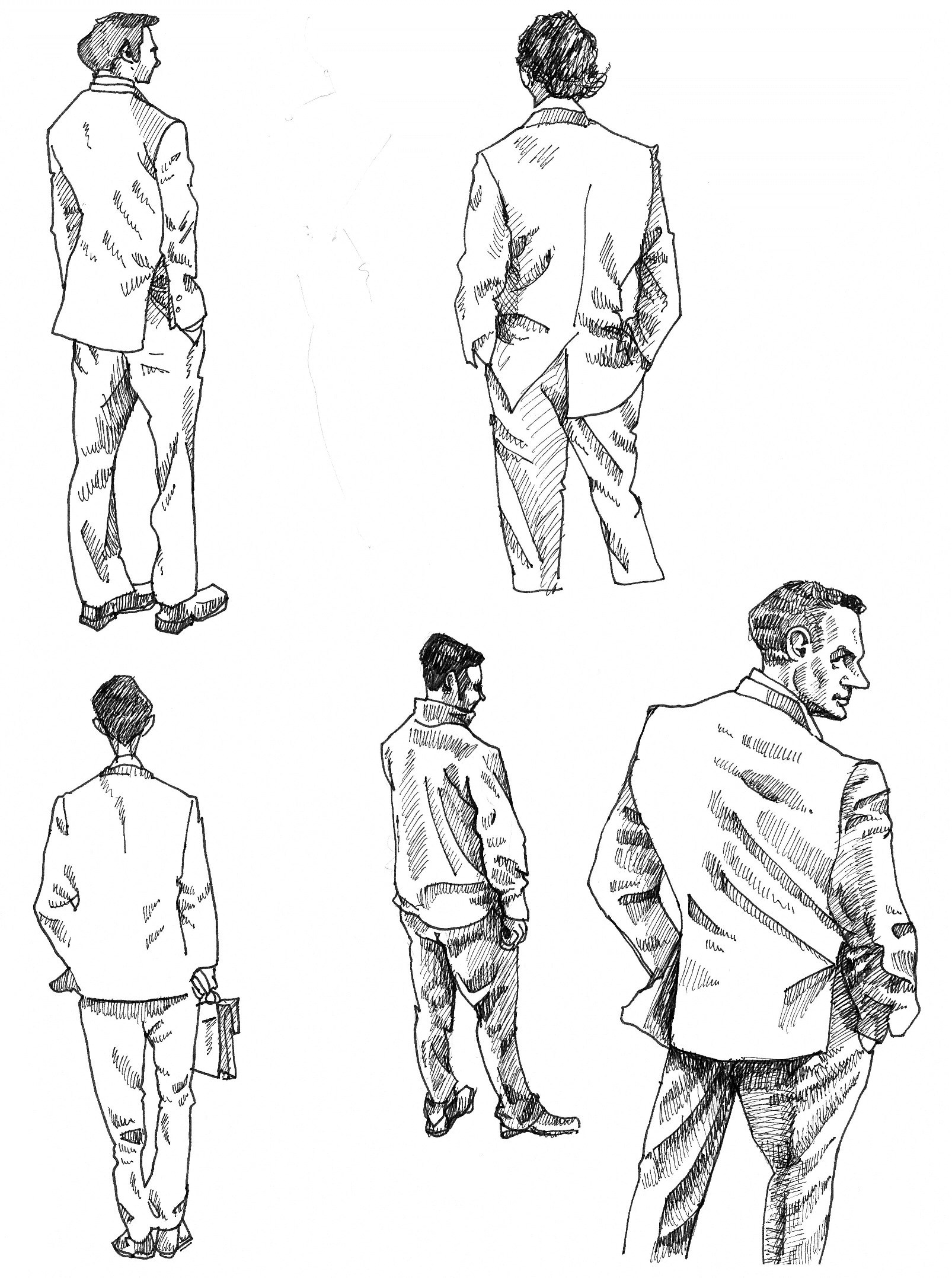 Человек рисунок с боку: Как рисовать человека в движении карандашом .
