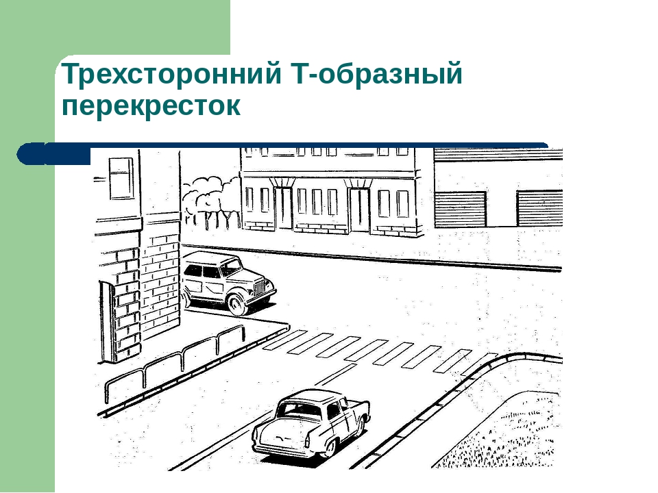 На каком рисунке перекресток. Трехсторонний перекресток. Перекресток ПДД многосторонние перекрестки. У образный трехсторонний перекресток. Перекресток раскраска.