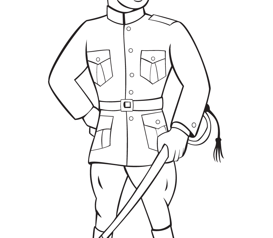 military uniform drawing 31