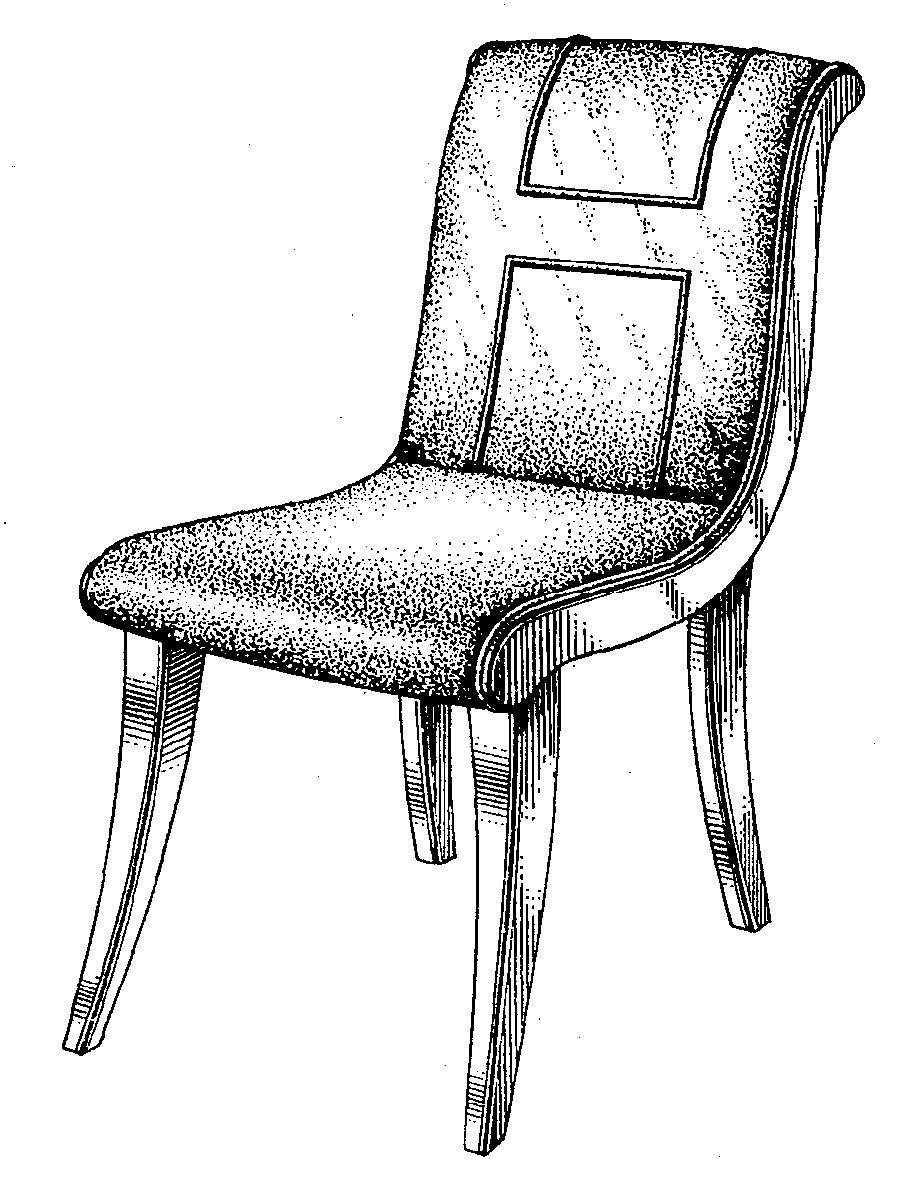 Рисунок стула в карандаше