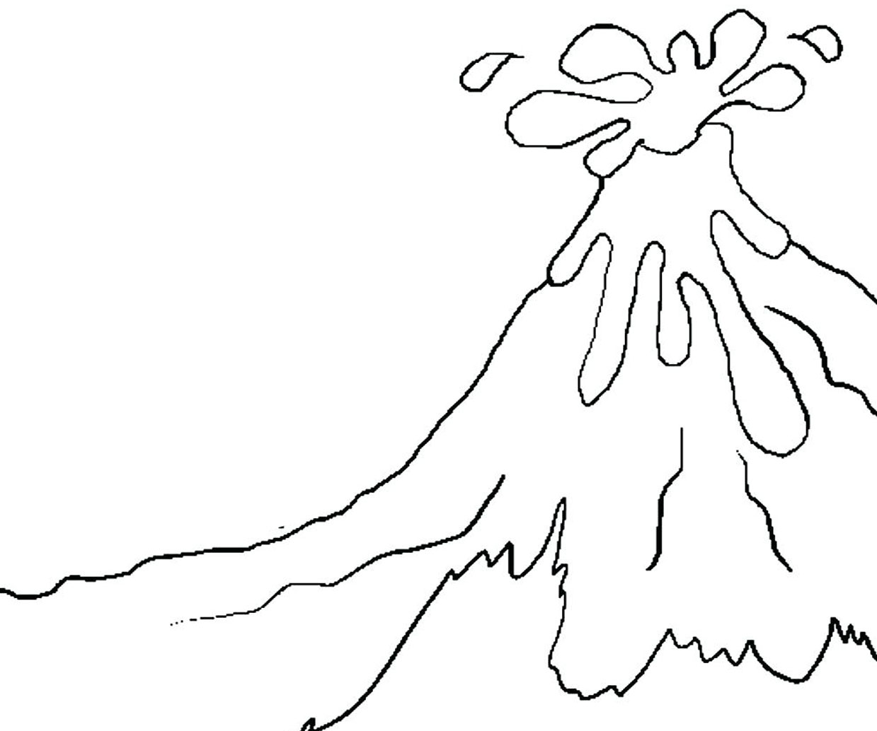 Макет вулкана нарисовать