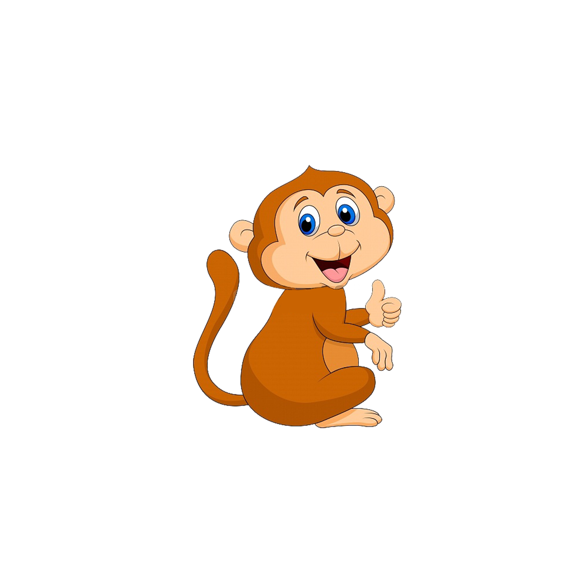 Гифка обезьянка на прозрачном фоне
