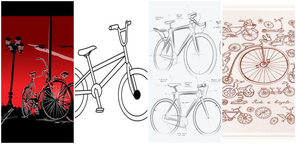 Как нарисовать велосипед поэтапно карандашом для начинающих