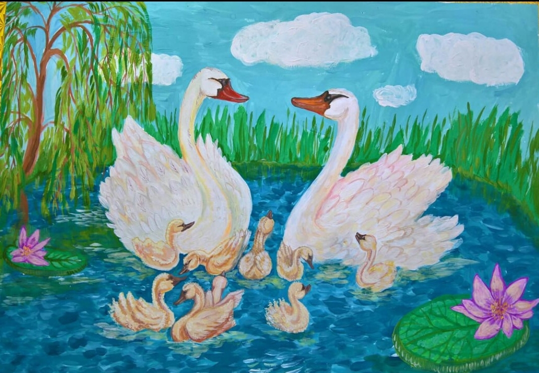 Нарисовать рисунок лебедушка. Рисование лебедя. Лебедь рисунок. Лебеди на пруду живопись. Детские рисунки лебедя.