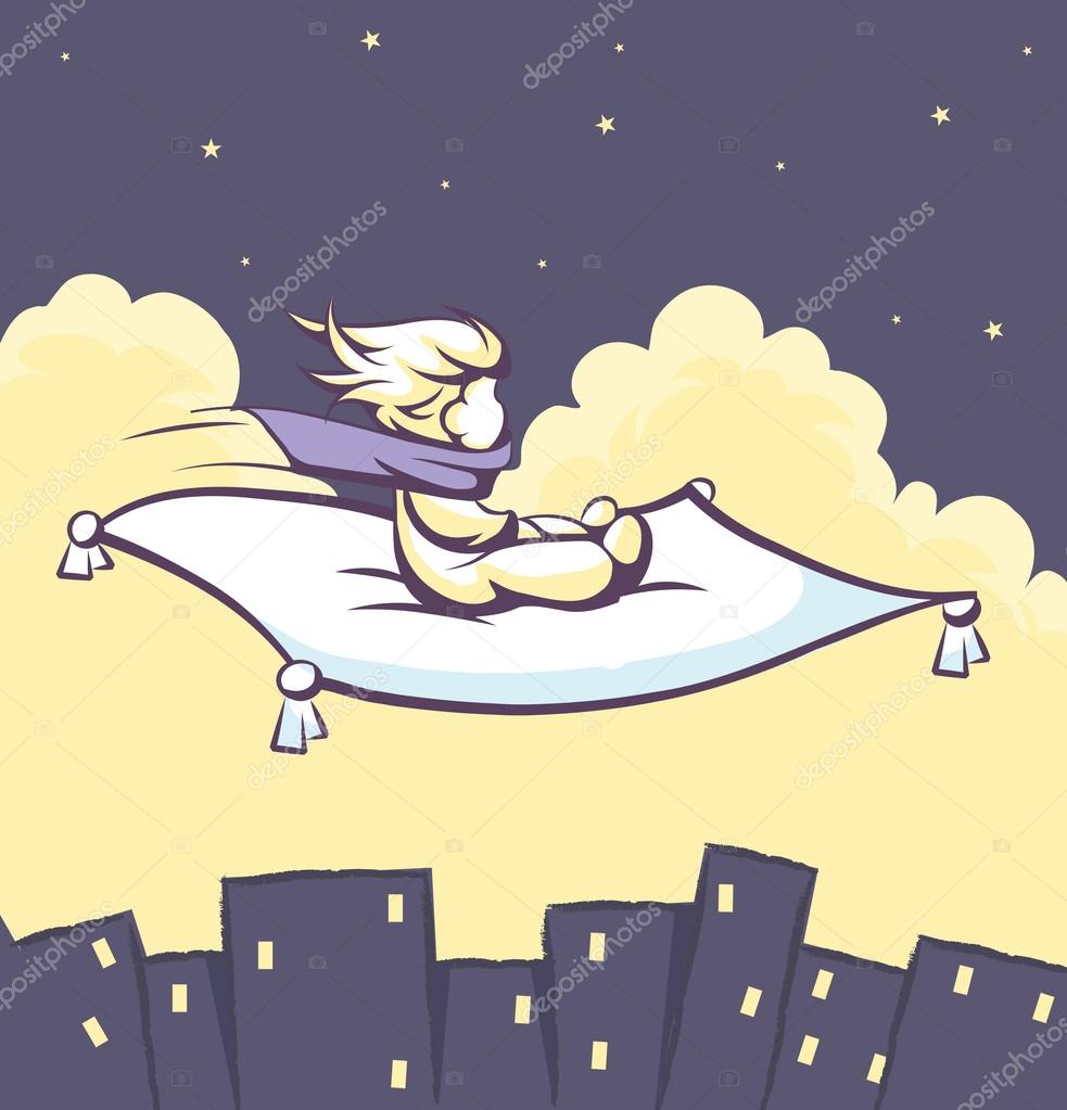 depositphotos 34542127 stock illustration baby on a magic carpet