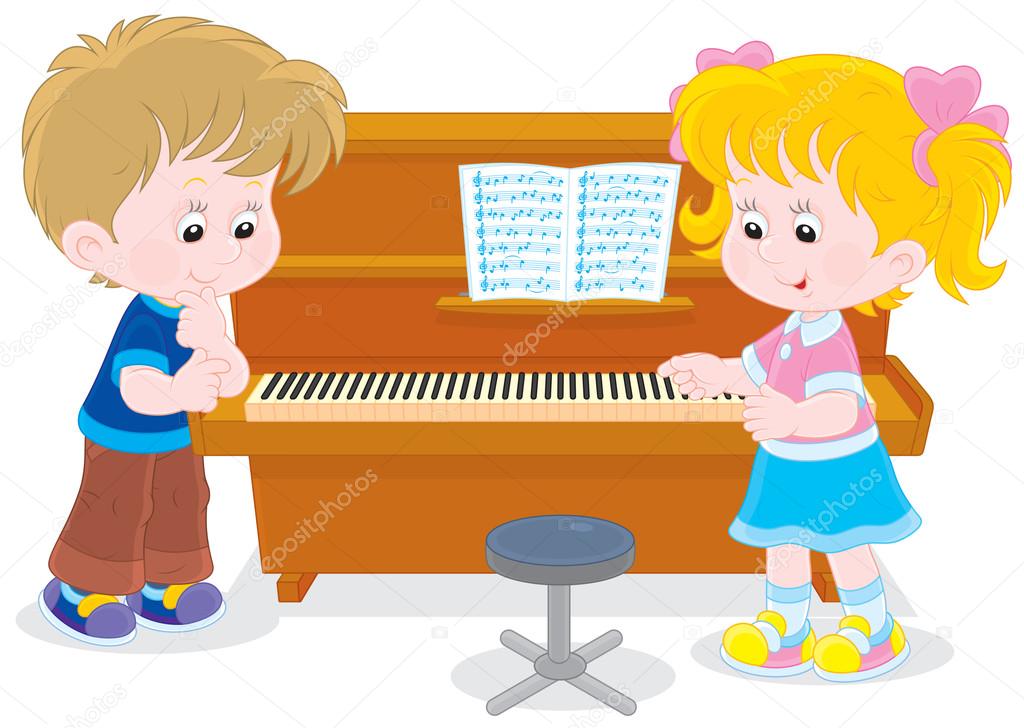depositphotos 37561497 stock illustration children play a piano