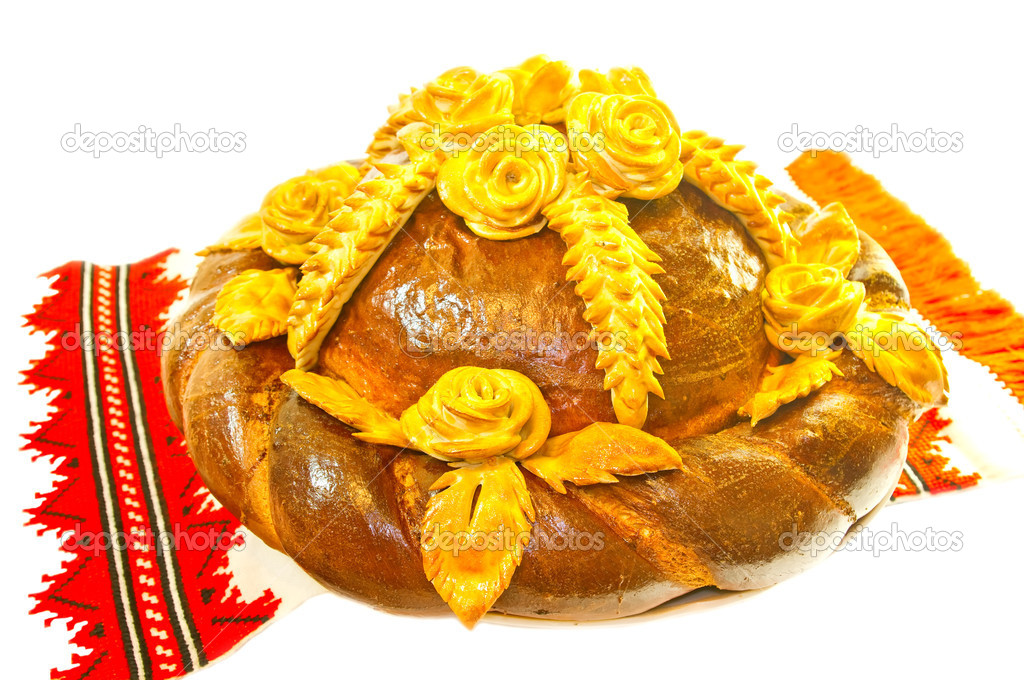 depositphotos 18213445 stock photo bread decorated with flowers and