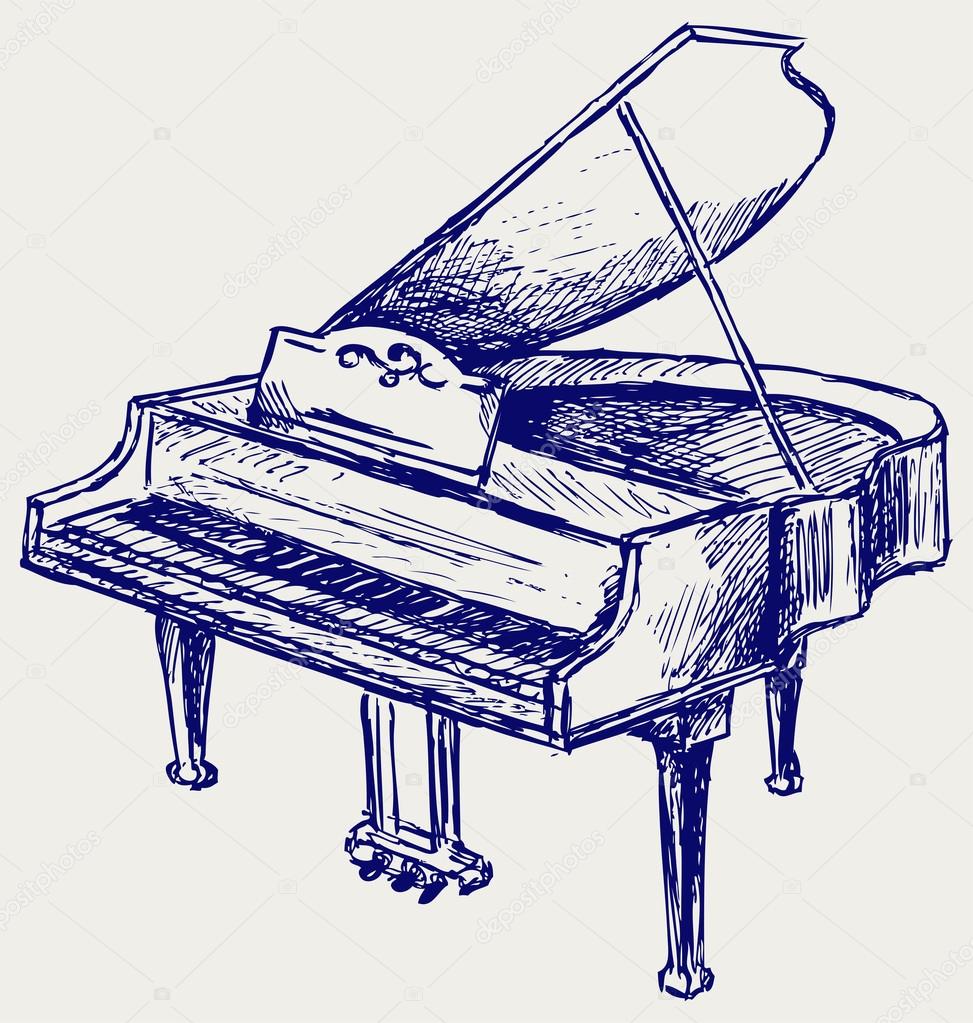 depositphotos 12638838 stock photo piano doodle style