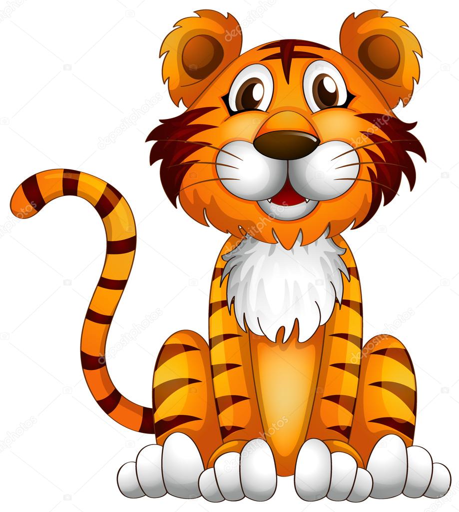 depositphotos 20023631 stock illustration a tiger sitting down