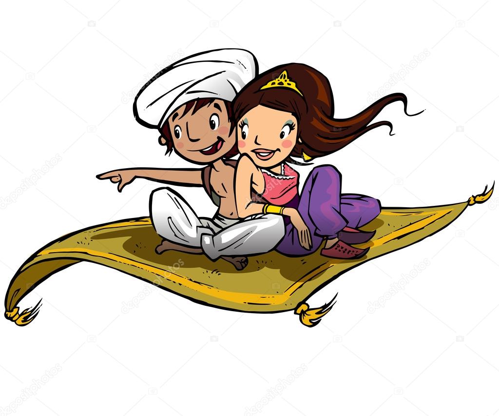 depositphotos 29641813 stock illustration aladdin on a flying carpet