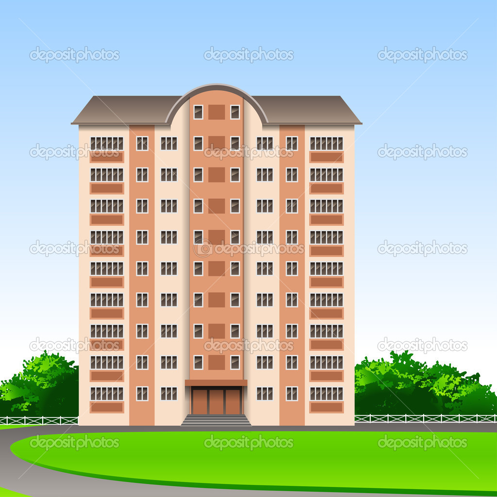 depositphotos 51709603 stock illustration facade of multystory building for