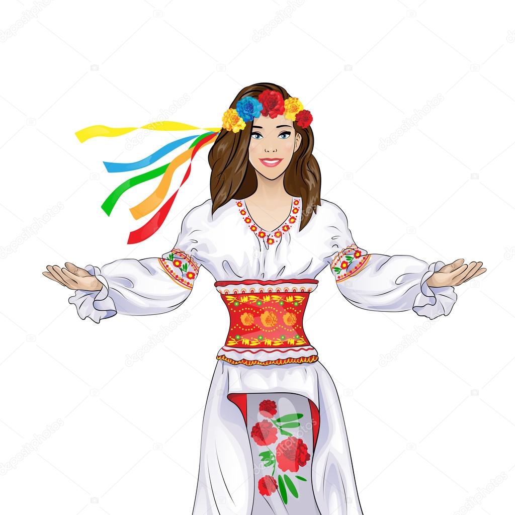 depositphotos 59095363 stock illustration girl in ukrainian national costume