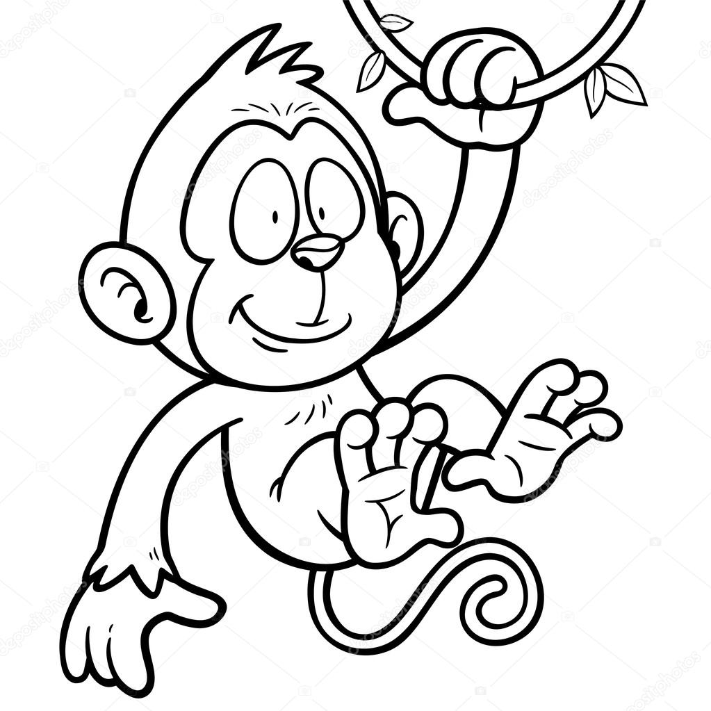 depositphotos 86892122 stock illustration cartoon cute monkey