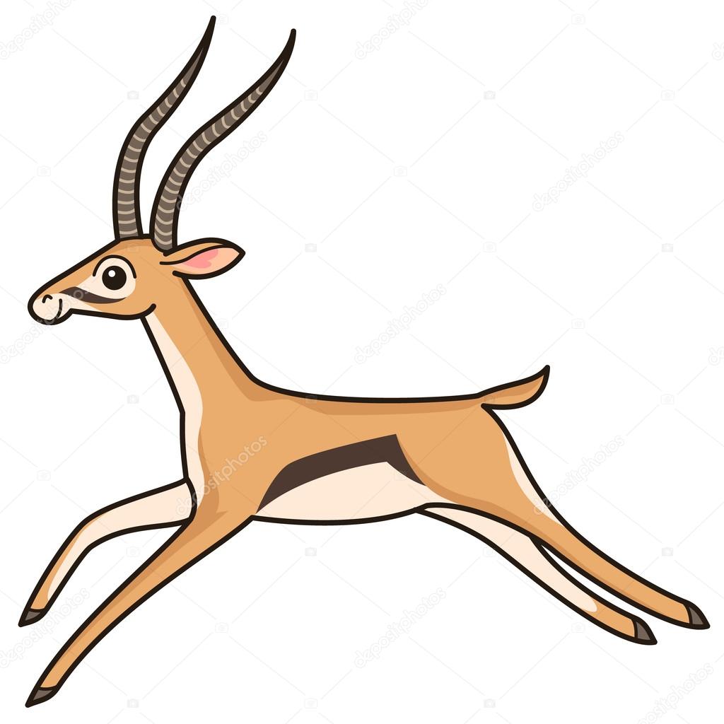 depositphotos 70266273 stock illustration cartoon running antelope