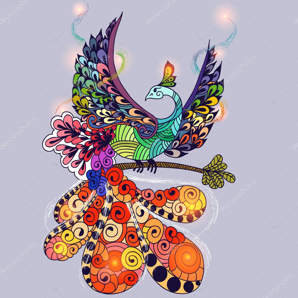 depositphotos 101241564 stock illustration bird phoenix magic