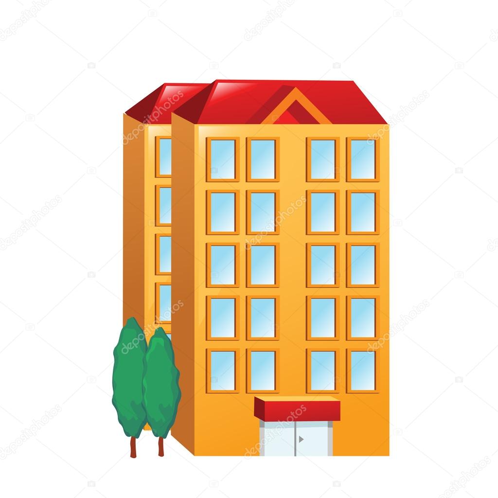 depositphotos 124785728 stock illustration icon big orange building