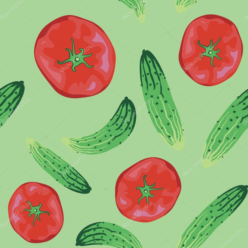 Рисование огурца и помидора в старшей группе