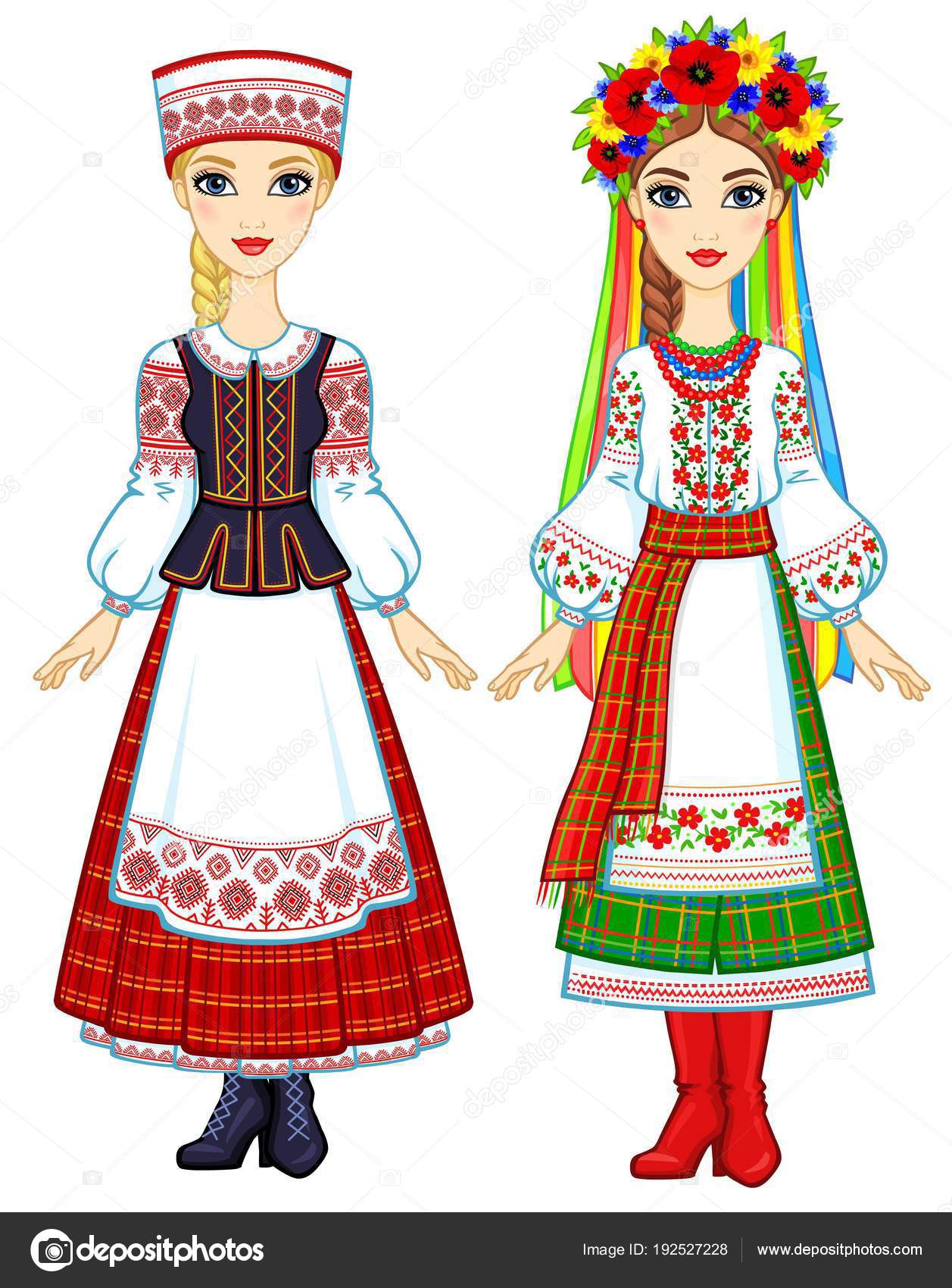 depositphotos 192527228 stock illustration slavic beauty animation portrait ukrainian