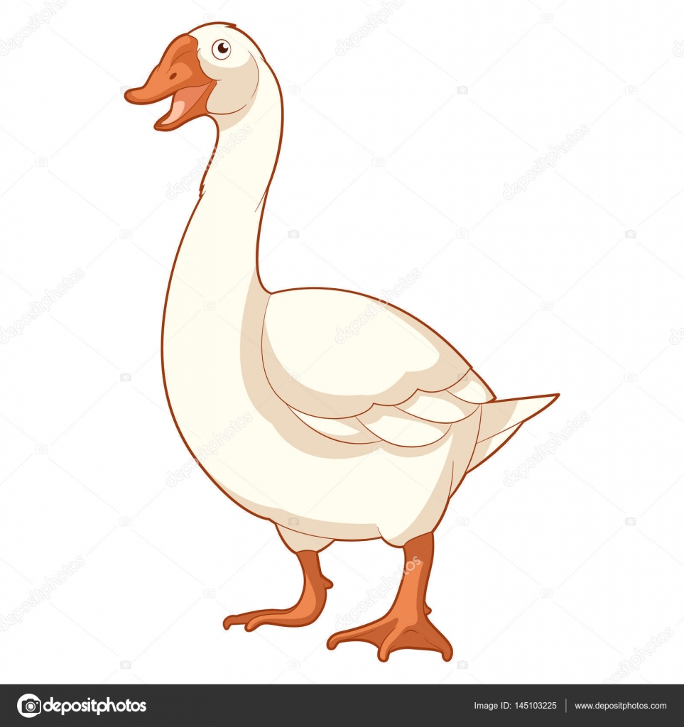 depositphotos 145103225 stock illustration cartoon smiling goose