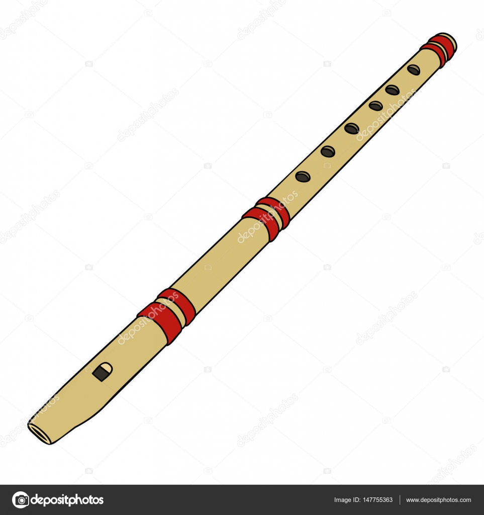 depositphotos 147755363 stock illustration classic wooden flute