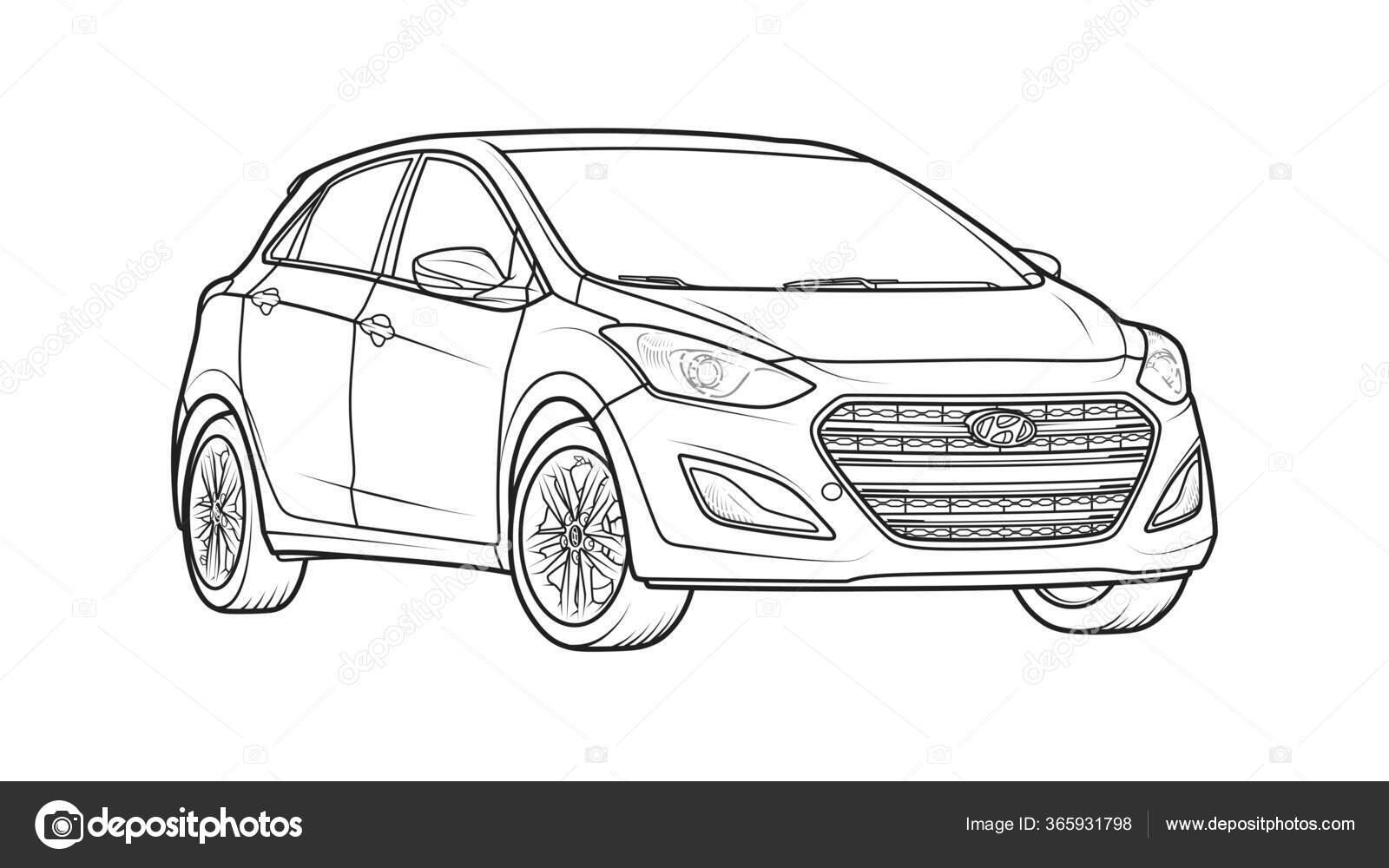 depositphotos 365931798 stock illustration elantra modern hatchback car