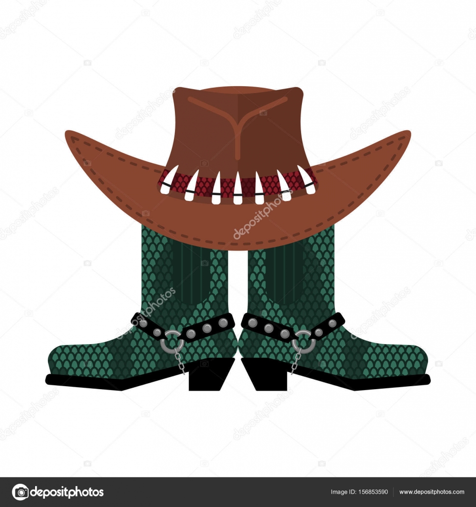 depositphotos 156853590 stock illustration australian hat and crocodile skin