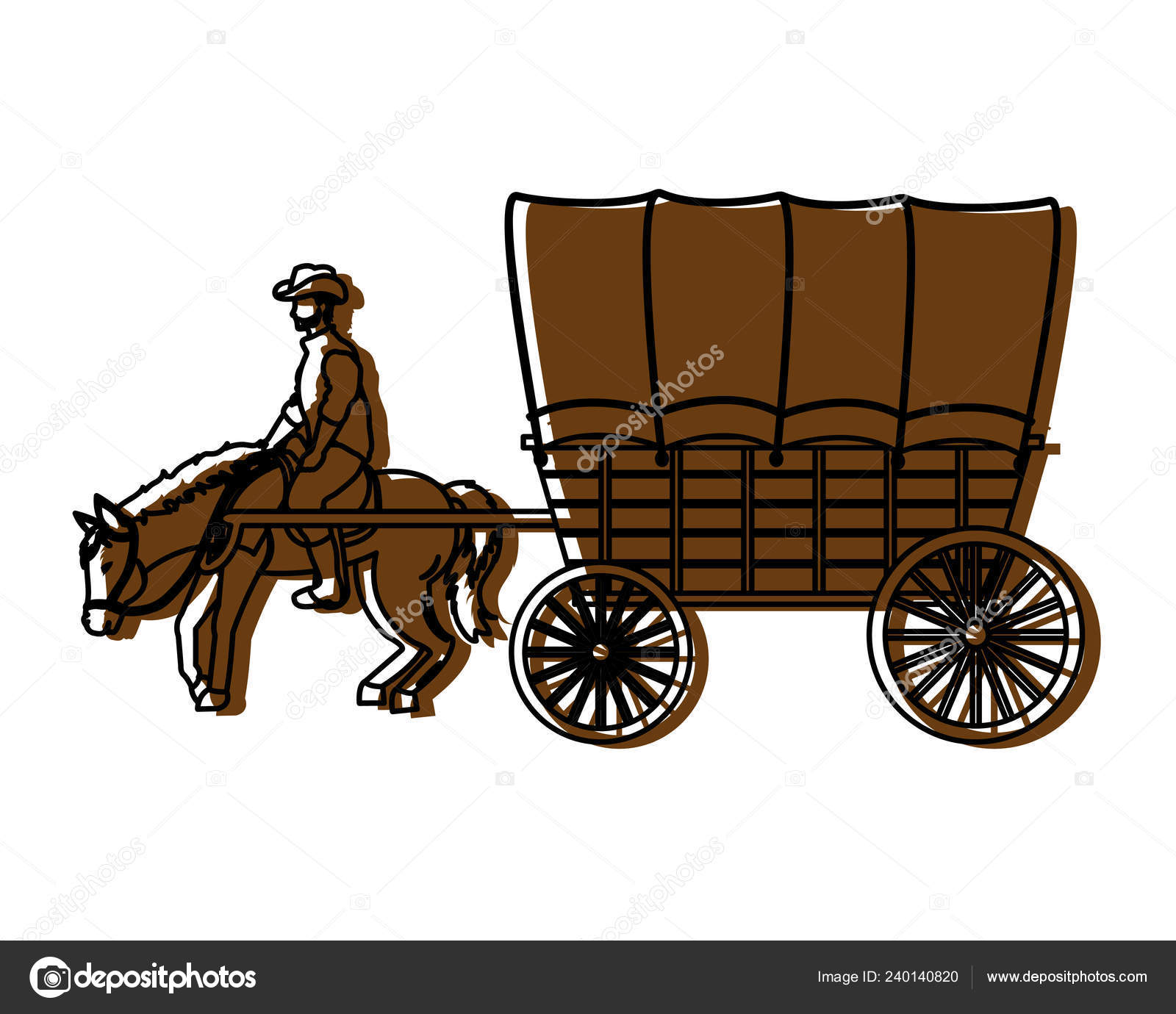 Логотип лошадь с каретой сумка