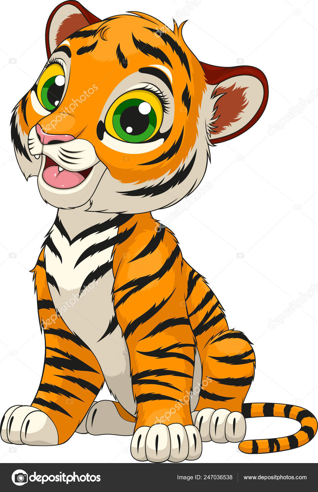 depositphotos 247036538 stock illustration funny cute tiger cub