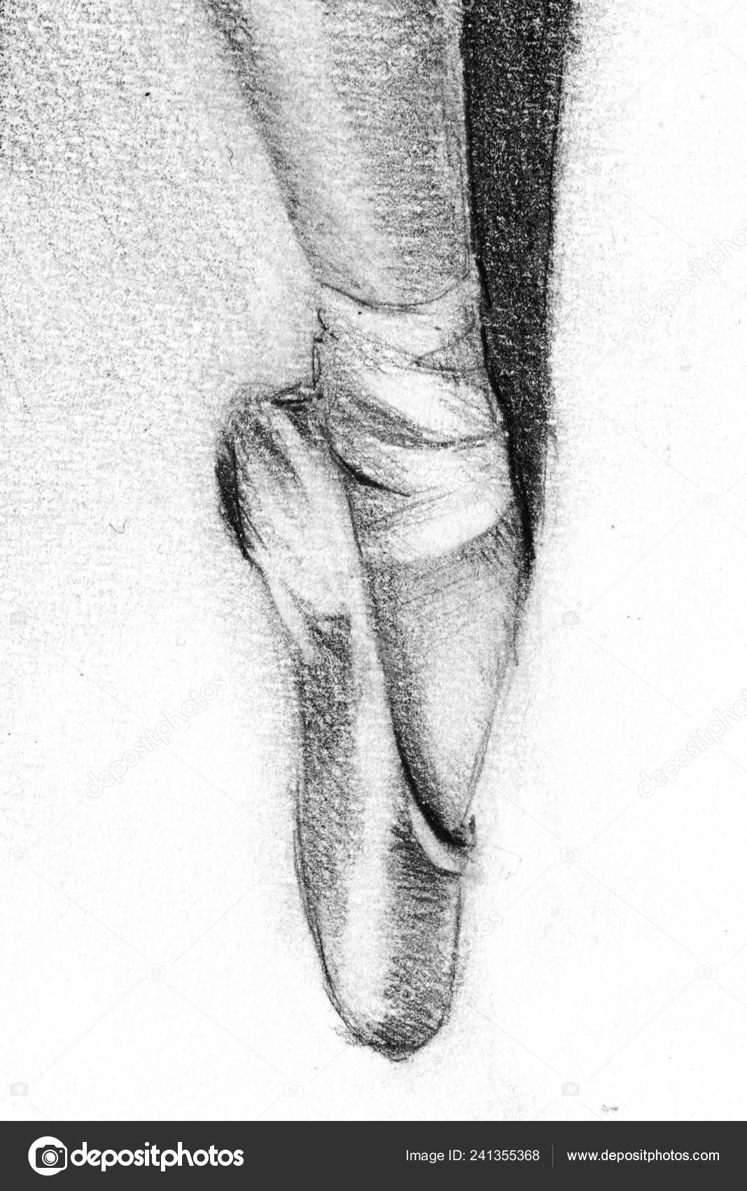 Ноги балерины рисунок карандашом