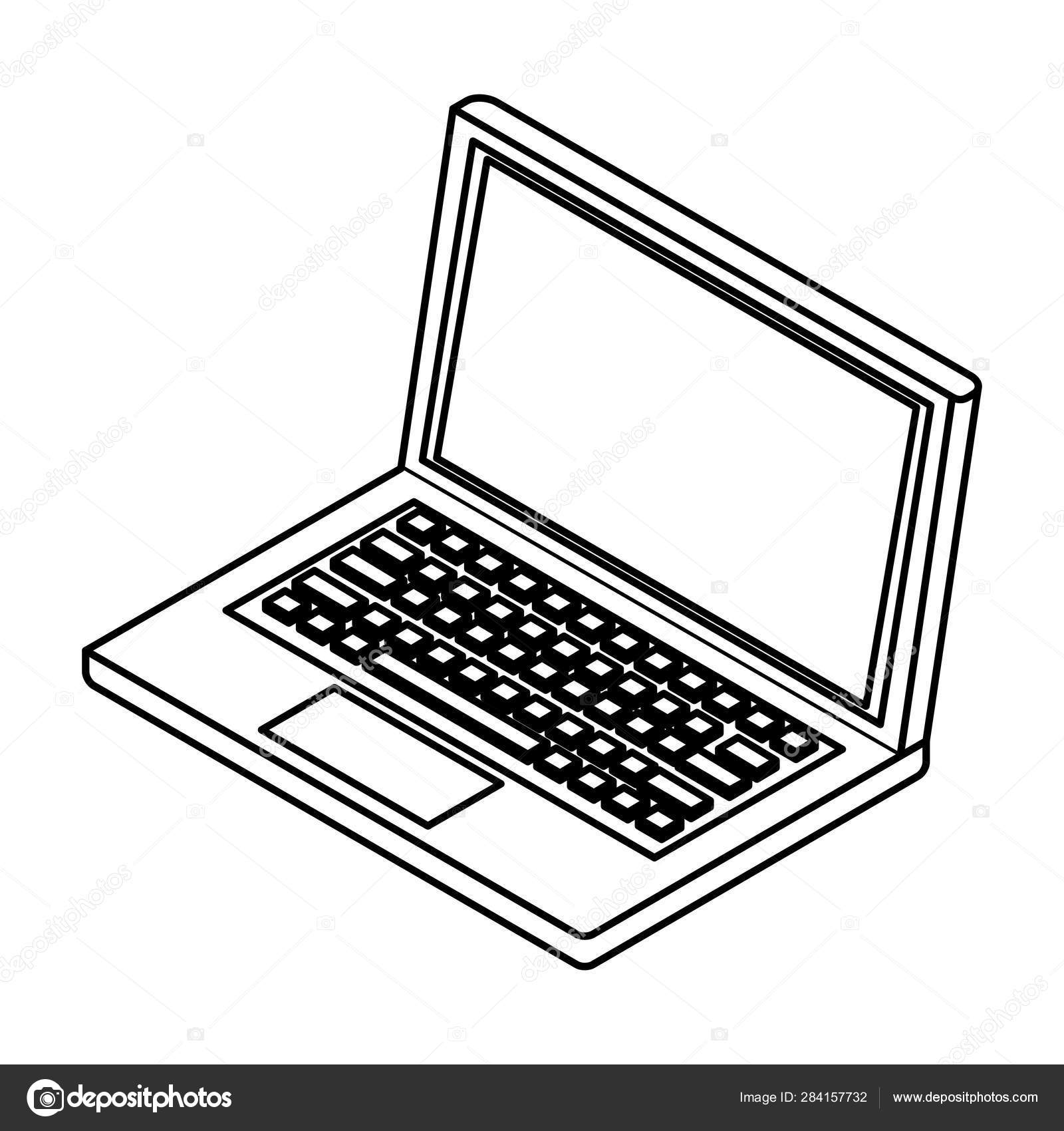Ноутбук чб иконка
