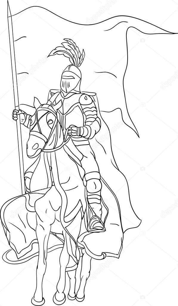 depositphotos 3158011 stock illustration knight on horse