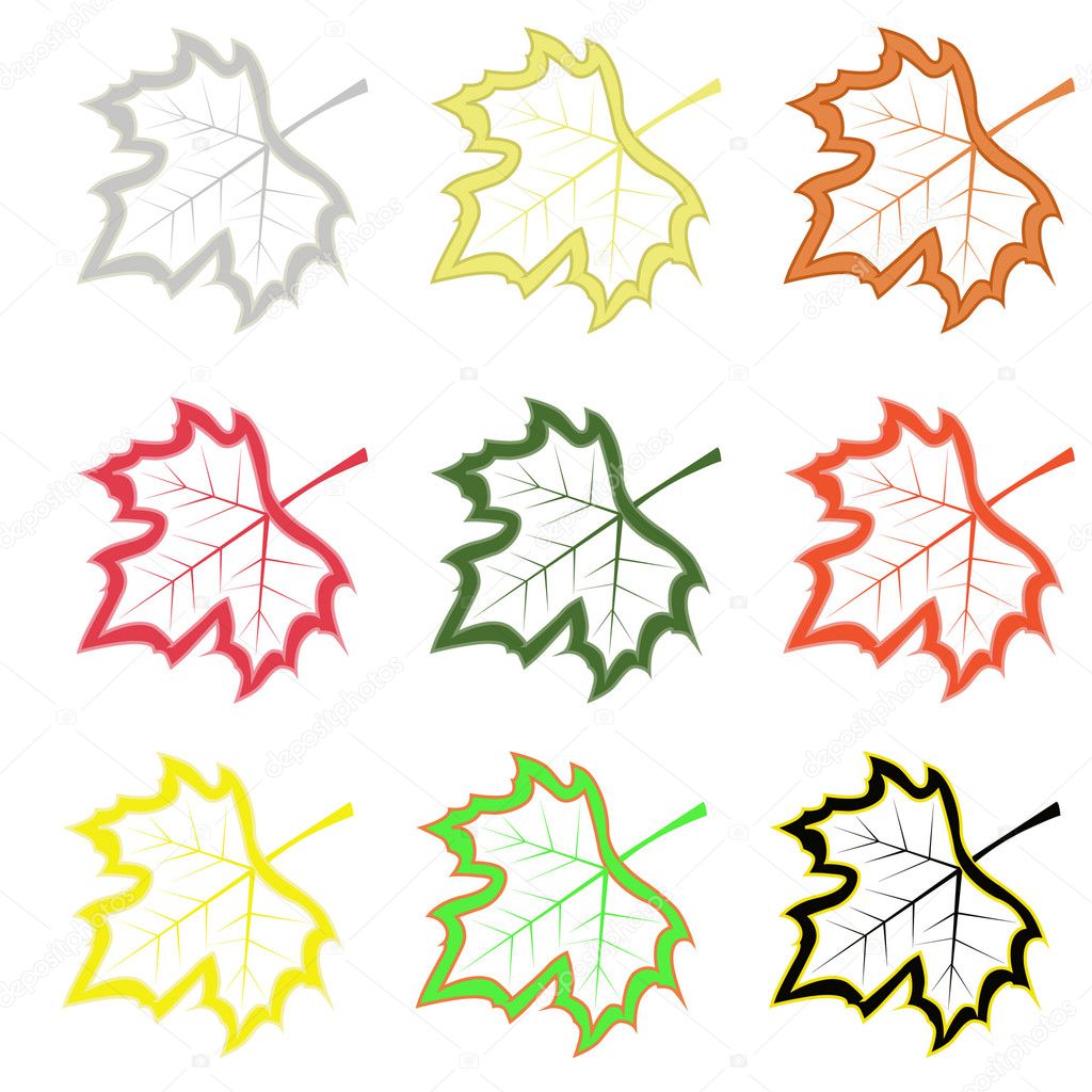 depositphotos 12289956 stock illustration set of maple leaves