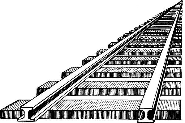 Перспектива рельсы рисунок