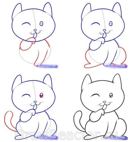 Котята рисовать: Как нарисовать котят — Артист-Ойл