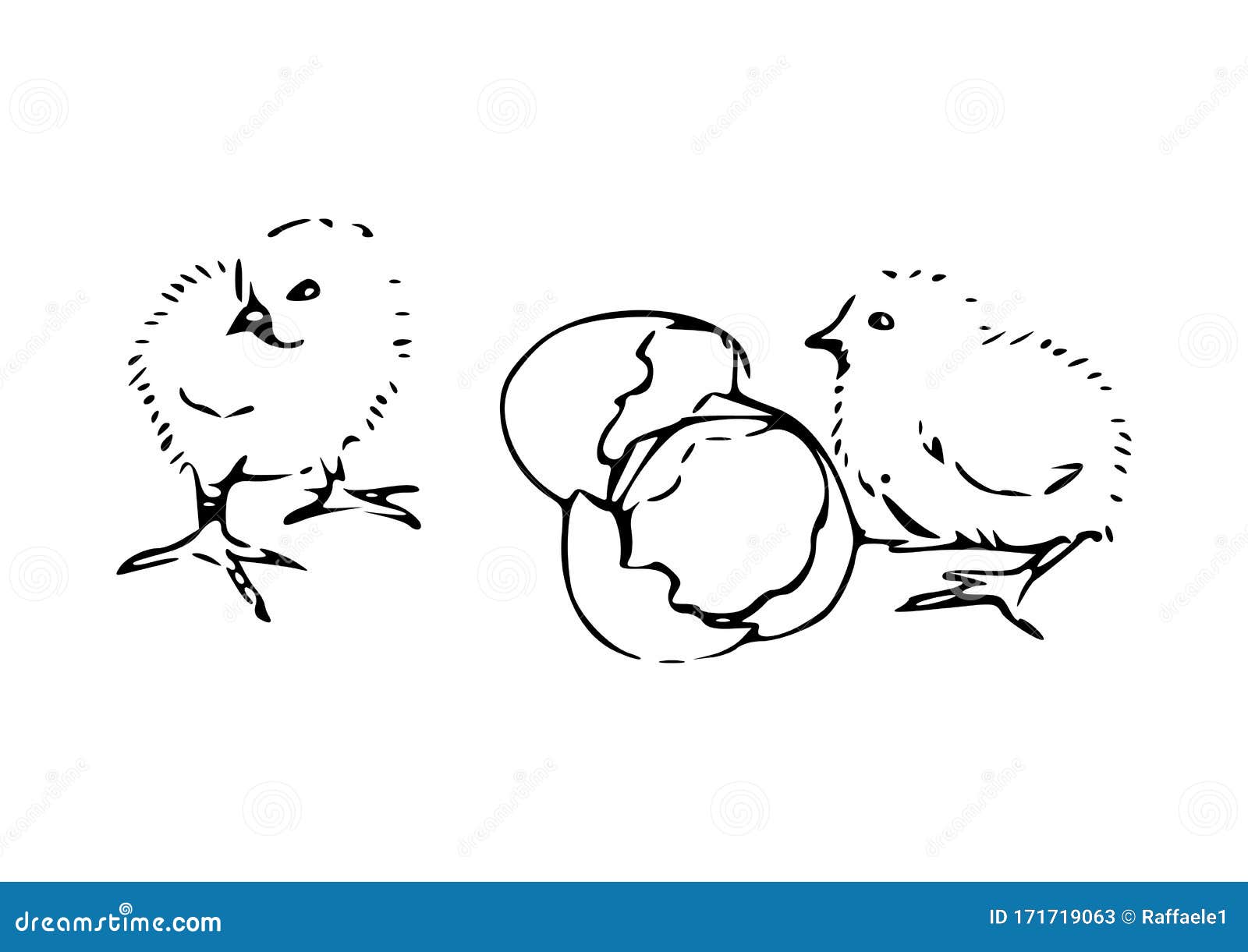 Цыплята в гнезде раскраска