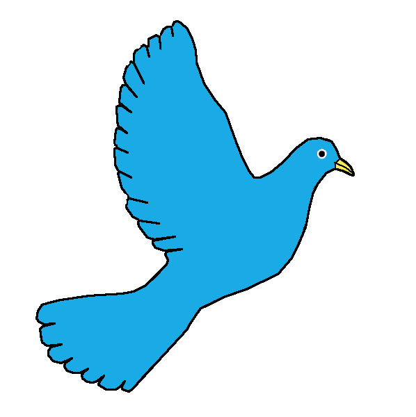 Peace dove blue