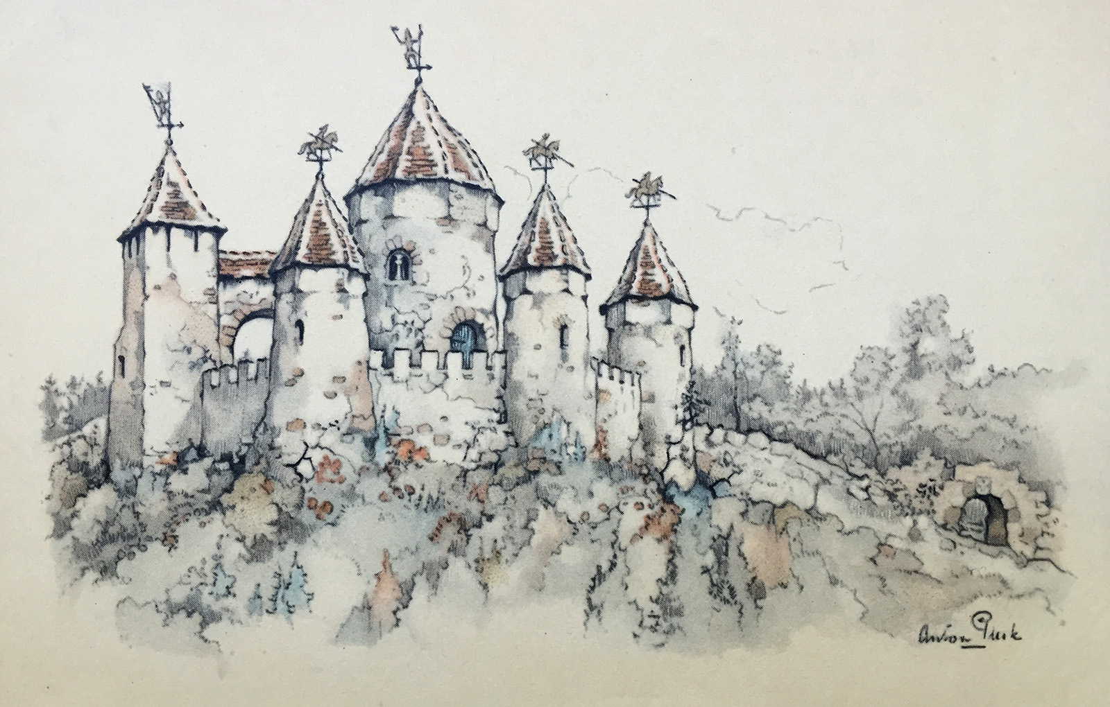 Произведения старый замок. Замок рисунок. Замок карандашом. Замок рисунок карандашом.